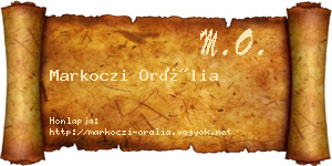 Markoczi Orália névjegykártya